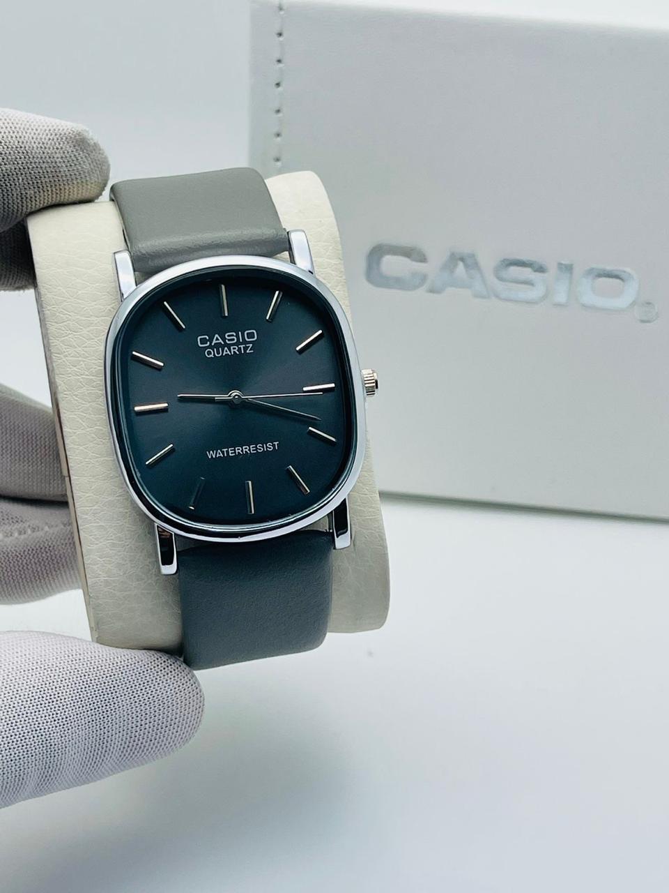 CASIO QUARTZ COUPLE LEATHER WATCH